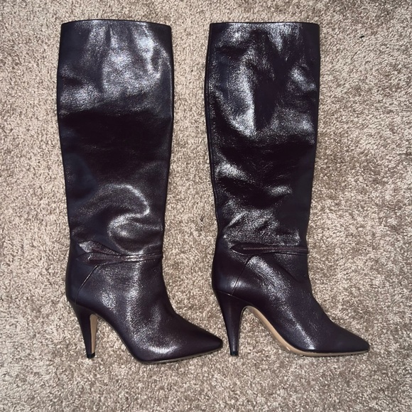 Celine Leather Knee-High Boots - Picture 9 of 12